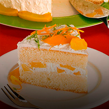 bolo sabor creme com pessego